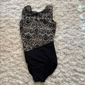 Black and glittery capezio ballet leotard